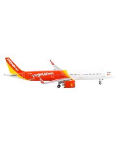 Airbus A321neo Commercial Aircraft "VietJet Air" White and Red 1/400 Diecast Model Airplane by GeminiJets