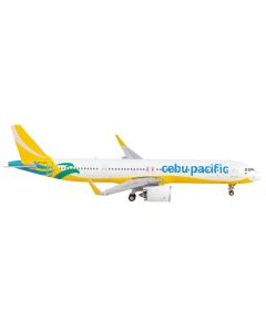 Airbus A321neo Commercial Aircraft "Cebu Pacific" Yellow and White 1/400 Diecast Model Airplane by GeminiJets