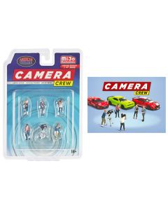 "Camera Crew" 6 piece Diecast Figure Set (5 Figures 1 camera) Limited Edition to 3600 pieces Worldwide for 1/64 Scale Models by American Diorama