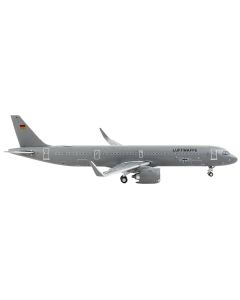 Airbus A321neo Transport Aircraft "German Luftwaffe" Gray "Gemini Macs" Series 1/400 Diecast Model Airplane by GeminiJets