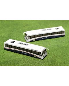 Cobus 3000 Passenger Bus White and Blue "US Airways Shuttle Bus" 2 Piece Set "Gemini 200" Series Diecast Models by GeminiJets