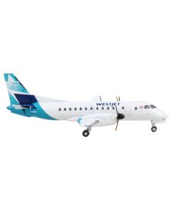 Saab 340B Commercial Aircraft "WestJet Airlines" White with Blue Tail 1/400 Diecast Model Airplane by GeminiJets