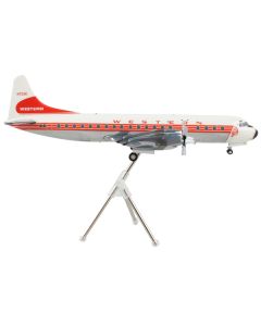 Lockheed L-188 Electra Commercial Aircraft "Western Airlines" White with Red Stripes "Gemini 200" Series 1/200 Diecast Model Airplane by GeminiJets