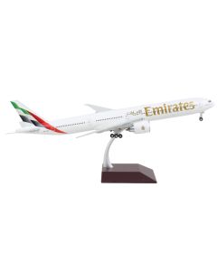 Boeing 777-300ER Commercial Aircraft "Emirates Airlines - 2023 Livery" White with Striped Tail "Gemini 200" Series 1/200 Diecast Model Airplane by GeminiJets