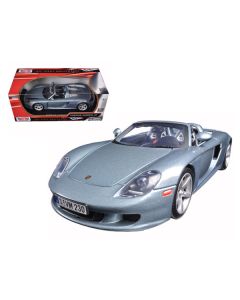 Porsche Carrera GT Silver with Black Interior 1/18 Diecast Model Car by Motormax