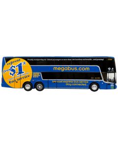 Van Hool TDX Double Decker Coach Bus "Megabus" "M22 Boston to New York" "The Bus & Motorcoach Collection" Limited Edition to 504 pieces Worldwide 1/87 (HO) Diecast Model by Iconic Replicas