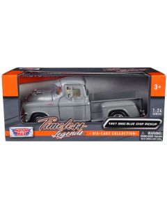 1957 GMC Blue Chip Pickup Truck Gray "Timeless Legends" Series 1/24 Diecast Model Car by Motormax