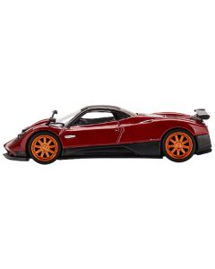 Pagani Zonda F Rosso Dubai Red Metallic with Black Top Limited Edition to 3000 pieces Worldwide 1/64 Diecast Model Car by Mini GT