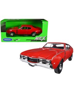 1968 Oldsmobile 442 Red 1/24 Diecast Model Car by Welly