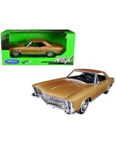 1965 Buick Riviera Gran Sport Gold Metallic 1/24 Diecast Model Car by Welly