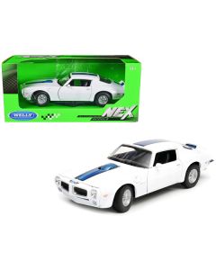 1972 Pontiac Firebird Trans Am White 1/24 Diecast Model Car by Welly 