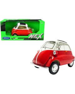 BMW Isetta Red and White "NEX Models" 1/18 Diecast Model Car by Welly