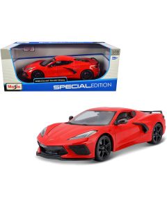 2020 Chevrolet Corvette Stingray C8 Red 1/18 Diecast Model Car by Maisto