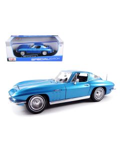 1965 Chevrolet Corvette Blue Metallic 1/18 Diecast Model Car by Maisto