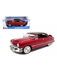 1950 Ford Soft Top Red 1/18 Diecast Model Car by Maisto