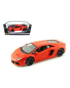 2012 Lamborghini Aventador LP700-4 Orange 1/18 Diecast Model Car by Bburago