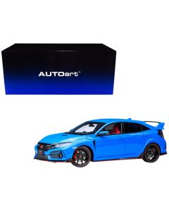 2021 Honda Civic Type R (FK8) RHD (Right Hand Drive) Racing Blue Pearl 1/18 Model Car by Autoart