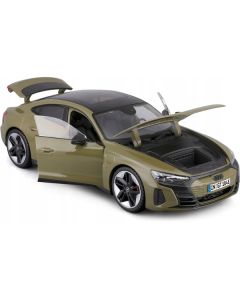 2022 Audi RS e-tron GT Dark Green with Sunroof 1/18 Diecast Model Car by Bburago