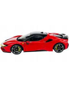 Ferrari SF90 Stradale Assetto Fiorano Red with White Stripes "Signature Series" 1/18 Diecast Model Car by Bburago