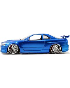 Brian's Nissan GTR Skyline R34 RHD (Right Hand Drive) Blue 