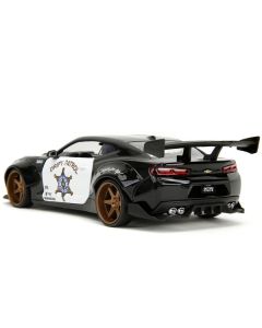 2016 Chevrolet Camaro Widebody Black and White "Drift Patrol" "Wide Body" Series 1/24 Diecast Model Car by Jada