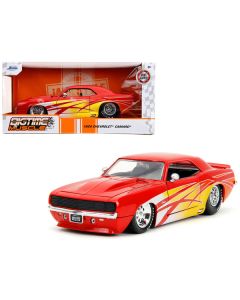 1969 Chevrolet Camaro Red with Graphics "BigTime Muscle" Series 1/24 Diecast Model Car by Jada