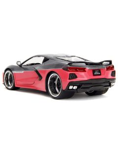 2020 Chevrolet Corvette Gray Metallic and Pink "Pink Slips" Series 1/24 Diecast Model Car by Jada