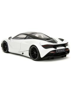 McLaren 720S White Metallic with Black Top "Pink Slips" Series 1/24 Diecast Model Car by Jada