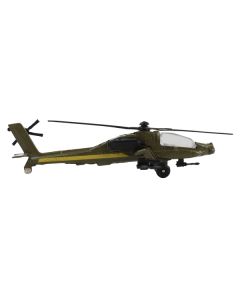 Boeing AH-64 Apache Helicopter Olive Drab "United States Army" with Runway Section Diecast Model by Runway24