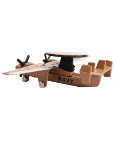 Northrop Grumman E-2C Hawkeye Aircraft Tan "United States Navy" with Runway Section Diecast Model Airplane by Runway24