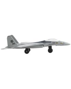 McDonnell Douglas F-15 Eagle Fighter Aircraft Gray Camouflage "United States Air Force" with Runway Section Diecast Model Airplane by Runway24