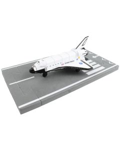 NASA "Discovery" Space Shuttle White "United States" with Runway Section Diecast Model Airplane by Runway24