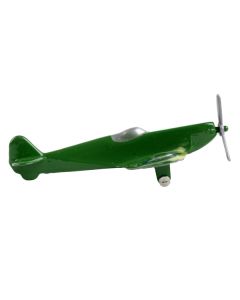 Supermarine Spitfire Fighter Aircraft Green "Royal Air Force" with Runway Section Diecast Model Airplane by Runway24