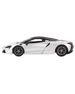 McLaren Artura Ice Silver Metallic with Black Top Limited Edition to 2040 pieces Worldwide 1/64 Diecast Model Car by Mini GT