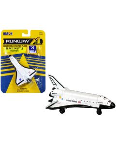 NASA "Discovery" Space Shuttle White "United States" with Runway 24 Sign Diecast Model Airplane by Runway24