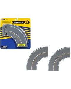 Runway Curved Sections 2 Piece Set for Diecast Models by Runway24