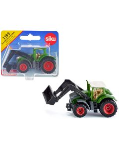 Fendt 1050 Vario Tractor with Front Loader Green with White Top Diecast Model by Siku