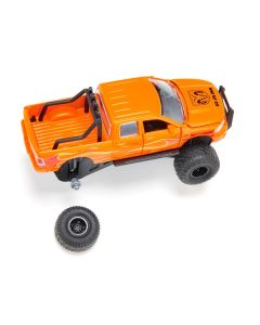 Ram 1500 Pickup Truck Lifted with Balloon Tires Orange with Flames 1/50 Diecast Model by Siku