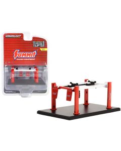 Adjustable Four-Post Lift "Summit Racing Equipment" Red and White "Four-Post Lifts" Series 5 1/64 Diecast Model by Greenlight