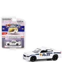 2008 Dodge Charger Police Pursuit White "FBI Police (Federal Bureau of Investigation Police)" "Hot Pursuit" Special Edition 1/64 Diecast Model Car by Greenlight