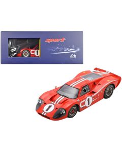 Ford GT40 MK IV #1 Dan Gurney - A. J. Foyt Winner "24 Hours of Le Mans" (1967) with Acrylic Display Case 1/18 Model Car by Spark