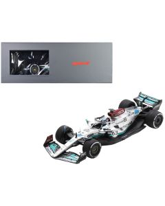 Mercedes-AMG W13 E Performance #63 George Russell "Petronas" Formula One F1 Belgian GP (2022) with Acrylic Display Case 1/18 Model Car by Spark