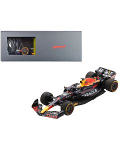 Red Bull Racing RB18 #1 Max Verstappen "Oracle" Winner Formula One F1 Belgian GP (2022) with Acrylic Display Case 1/18 Model Car by Spark