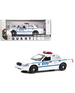 2003 Ford Crown Victoria Police Interceptor White "NYPD (New York City Police Department)" "Quantico" (2015-2018) TV Series "Hollywood" Series 1/24 Diecast Model Car by Greenlight