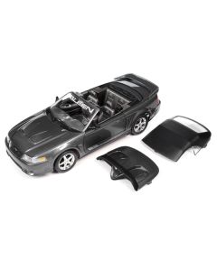 2003 Ford Mustang Saleen S281 SC Speedster Dark Shadow Gray Metallic "American Muscle" Series 1/18 Diecast Model Car by Auto World