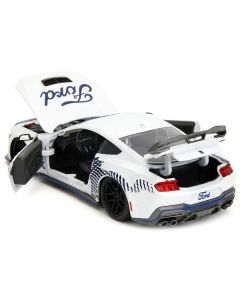 2024 Ford Mustang Dark Horse White with "Mustang Horse Graphics" "Bigtime Muscle" Series 1/24 Diecast Model Car by Jada