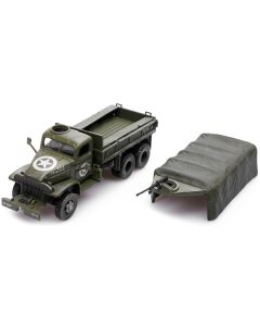 GMC CCKW 353 Truck With Mounted Gun Olive Drab "4734511-S" US Army World War II 1/72 Diecast Model by Legion