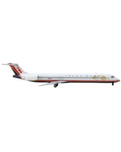 McDonnell Douglas MD-82 Commercial Aircraft "Trans World Airlines" White with Red Stripes 1/400 Diecast Model Airplane by GeminiJets