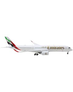 Airbus A350-900 Commercial Aircraft "Emirates Airlines" White with Striped Tail 1/400 Diecast Model Airplane by GeminiJets