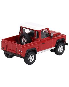 Land Rover Defender 90 Pickup Truck Masai Red Limited Edition to 1800 pieces Worldwide 1/64 Diecast Model Car by Mini GT